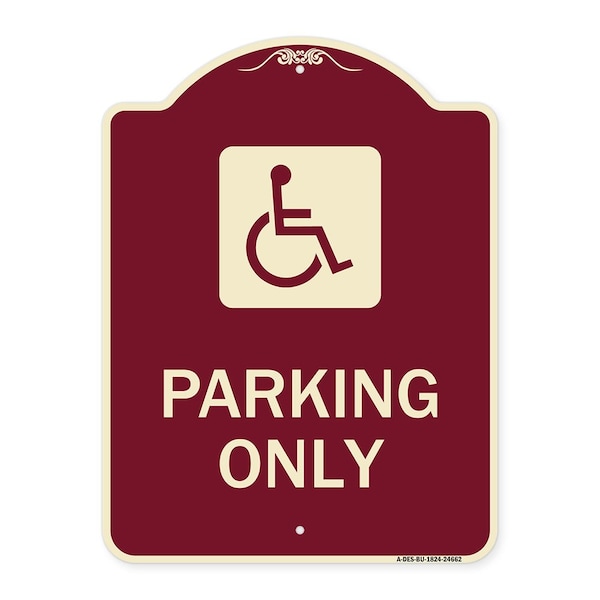 ADA Compliant Parking AccessibleHeavy-Gauge Aluminum Architectural Sign, 24" x 18", BU-1824-24662